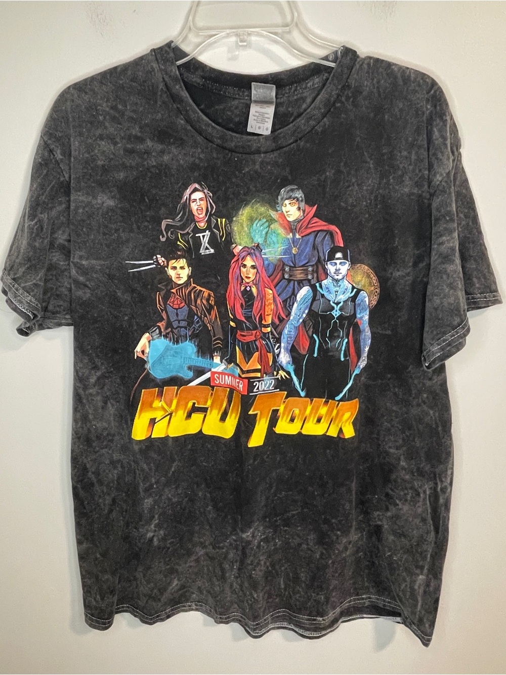 Concert Tour HCU 2022 Halocene Black Graphic Short Sleeve Tshirt